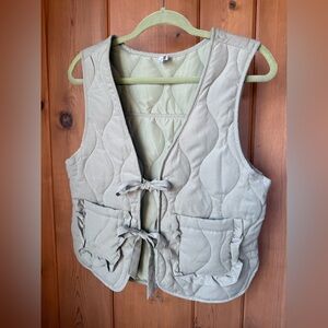 Double Zero Mystic Sage Quilted Vest Size Medium